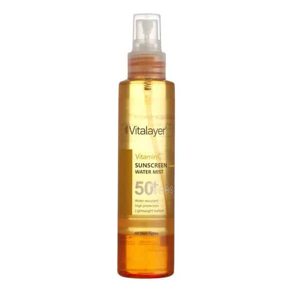 اسپری ضد آفتاب ویتامین سی بدون رنگ با spf50