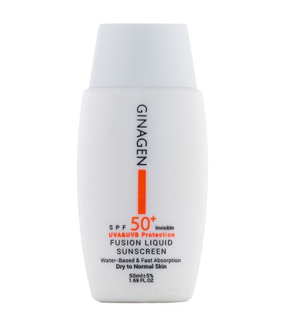 خرید ضد آفتاب بی‌رنگ ژیناژن مناسب پوست خشک و نرمال +SPF 50 از سایت ژلوفن