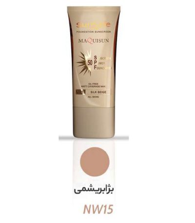ضد آفتاب کرم پودری و پرایمری بژ ابریشمی SPF50 سان سیف
