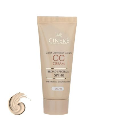 کرم پودر متعادل کننده رنگ پوست cc کرم سینره رنگLight با SPF 40