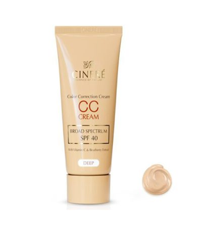کرم پودر متعادل کننده رنگ پوست cc کرم سینره رنگ Deep با SPF 40
