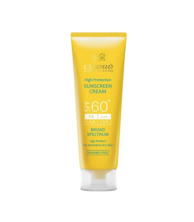 ضدآفتاب بی رنگ سینره مناسب پوست معمولی و خشک +spf60